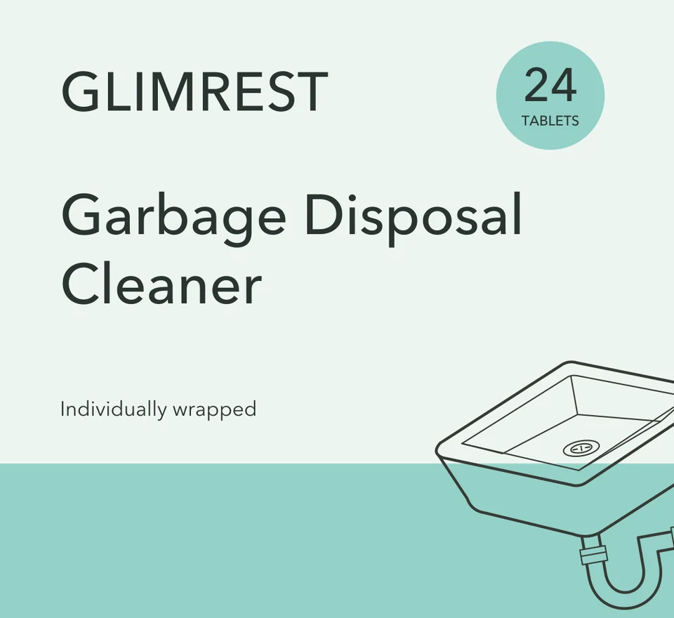 glimrest Garbage Disposal Cleaner Tablets packaging